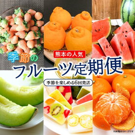 【ふるさと納税】【定期便】熊本人気フルーツ 玉名市 [旬な季節に合計6回発送]2021年 熊本県 人気果物 白いちご 苺 不知火 メロン すいか アイス みかん