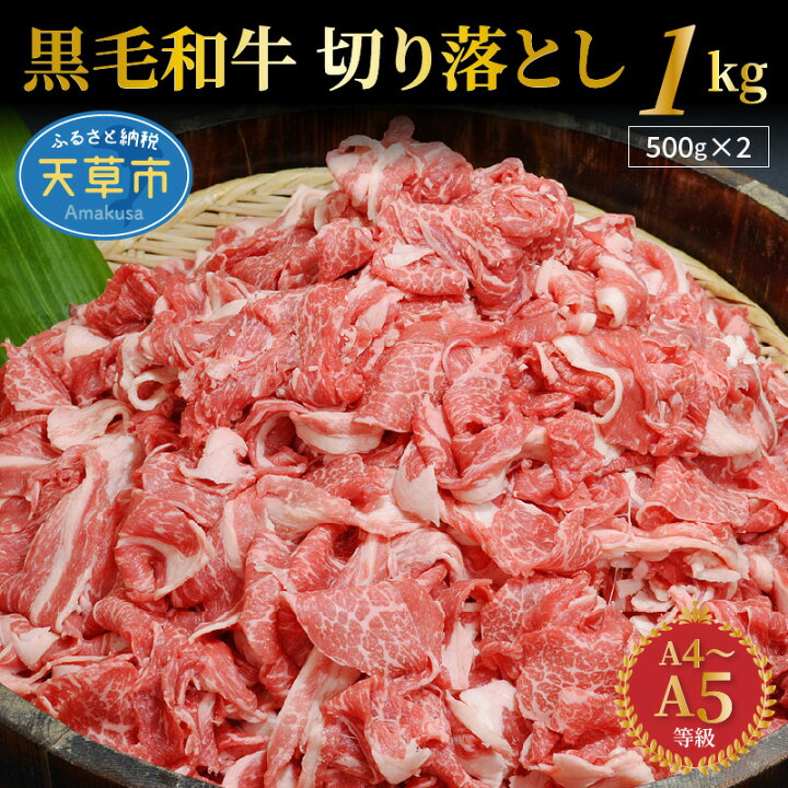 楽天市場 ふるさと納税 牛肉 切り落とし 1kg 黒毛和牛 小分け 等級 A5 国産 500g 2パック カレー 牛丼 肉じゃが 炒め物 肉 牛 食品 お取り寄せ 天草 お取り寄せグルメ 送料無料 ごはんのおとも 食べ物 冷凍 九州 熊本県 熊本県天草市