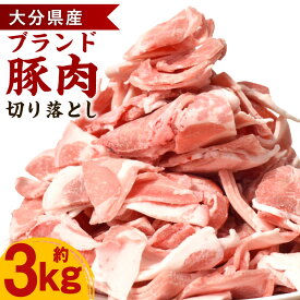 【ふるさと納税】大分県産 「米の恵み」または「奥豊後豚」 切り落とし 約3kg 約500g×6パック ブランド豚肉 こま切れ 細切れ 豚肉 お肉 肉 小分け 冷凍 九州 送料無料