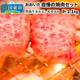 【ふるさと納税】おおいた自慢の焼肉セット計1.1kg/豊後牛カルビ,モモほか