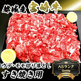 01都城産宮崎牛ウデ・モモ切り落とし すき焼き用(A5ランク)