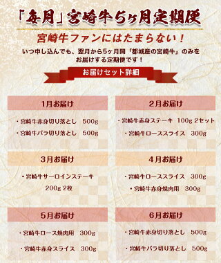 宮崎牛定期便(5ヶ月)