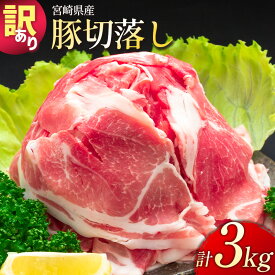 【ふるさと納税】「訳あり」宮崎県産 豚切落し 3kg