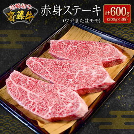 【ふるさと納税】宮崎和牛『齋藤牛』赤身ステーキ(200g×3枚) 計600g