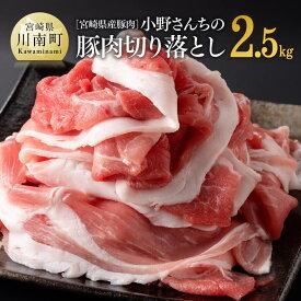 【ふるさと納税】宮崎県産豚肉 小野さんちの豚肉 切り落とし 2.5kg【 豚肉 豚 肉 宮崎県産 小分け パック 便利 和洋中】 送料無料 E10505