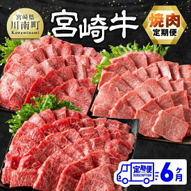 【ふるさと納税】 【6ヶ月定期便】 宮崎牛焼肉定期便 全6回 - 肉 牛肉 宮崎牛 黒毛和牛 宮崎県産 九州産 国産 肩ロース ウデ モモ 焼肉 バーベキュー BBQ 大晦日 お正月 イベント 父の日 母の日 敬老の日 お取り寄せ グルメ 焼肉 6回 お祝い 送料無料 宮崎県川南町 E11132t6
