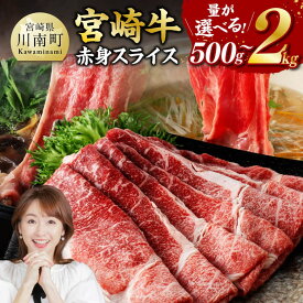 【ふるさと納税】 ※グラム数が選べる※ 宮崎牛赤身スライス - 肉 牛 牛肉 宮崎牛 ブランド牛肉 焼き肉 BBQ 冷凍 すき焼き しゃぶしゃぶ 焼きしゃぶ 黒毛和牛 国産牛肉 九州産牛肉 宮崎県産牛肉 モモ 送料無料 m宮崎県川南町 C11403 C11404 C11405