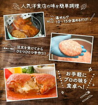 【ふるさと納税】注文後シェフが手づくり!人気の安全ソースインハンバーグ