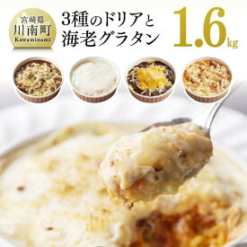 【ふるさと納税】 『フォー・リーフ』手作り3種のドリアと濃厚海老グラタン セット 洋食店の味わいをご自宅で！ ドリア グラタン 送料無料 H1207