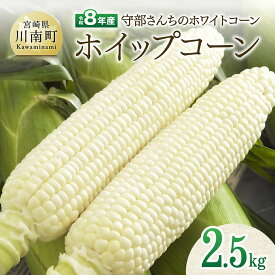 【ふるさと納税】【令和8年発送】宮崎県産とうもろこし　守部さんちのホワイトコーン「ホイップコーン」2.5kg - とうもろこし ホワイトコーン トウモロコシ ホイップコーン 令和8年発送 先行予約 数量限定 期間限定 C06411