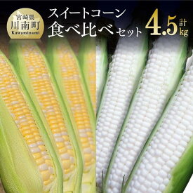 【ふるさと納税】【令和8年発送】大山さんちのスイートコーン食べ比べセット4.5kg (雪の妖精＆ドルチェドリーム) - 季節限定 数量限定 先行予約 期間限定 送料無料 セット 九州産 宮崎県産 川南町産 とうもろこし C07103