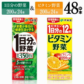 【ふるさと納税】※レビューキャンペーン※ 伊藤園　ビタミン野菜24本+1日分の野菜24本（紙パック） - 伊藤園 飲料類 野菜 ビタミン 野菜ジュース セット 詰め合わせ 飲みもの D07308