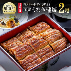 【ふるさと納税】名店の味 国産鰻 宮崎県産うなぎ蒲焼2尾（ウナギ260g以上） - 国産 うなぎ 鰻 かば焼き 手焼き 宮崎県産 川南町産 九州産 ふるさと納税 ウナギ おかず 惣菜 冷凍 送料無料 G8403