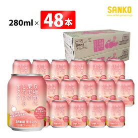 【ふるさと納税】※レビューキャンペーン※ SANKO 5種類の果実がとろけるネクター（缶）280ml×48本 飲料類 ソフトドリンク 果汁 ミックス ジュース 宮崎県 川南町 送料無料 G8801