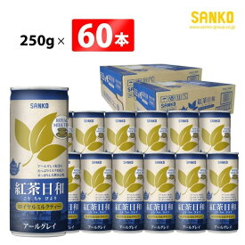 【ふるさと納税】SANKO 紅茶日和「ロイヤルミルクティー」アールグレイ(缶)　250g×60本 飲料類 ソフトドリンク 紅茶 宮崎県 川南町 送料無料 G8809