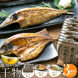 【ふるさと納税】甑島の干物3点セット きびなご あじ かます 海上天日干し 鹿児島 東シナ海 甑島 上甑島 キビナゴ アジ カマス 馬場水産加工場 母の日 父の日 敬老の日 お中元 お歳暮 ギフト 贈答 プレゼント