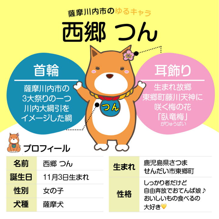 楽天市場 ふるさと納税 西郷つん ぬいぐるみcm 薩摩川内市 キャラクター ゆるキャラ ぬいぐるみ プレゼント ギフト 犬 鹿児島県薩摩川内市