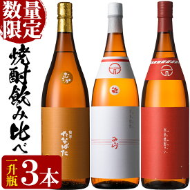 【ふるさと納税】＜数量限定＞特約店限定！みとら・市来焼酎ツン・たなばた無濾過(1800ml×各1本 合計3本)飲み比べセット！国産 九州産 鹿児島 酒 焼酎 芋焼酎 1.8L 一升瓶 飲み比べ セット【林酒店】