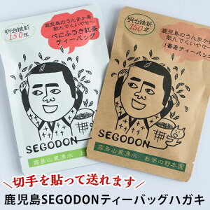 【ふるさと納税】H30年度新茶西郷どんゆかりの地!鹿児島県湧水産のお茶と紅茶を送れるハガキ「鹿児島SEGODONティーバッグハガキシリーズ」【野本園】