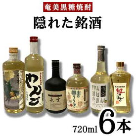 【ふるさと納税】奄美黒糖焼酎　隠れた銘酒6本セット（720ml×6本）