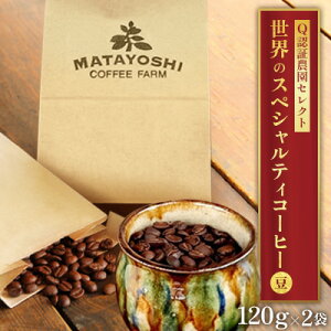 【ふるさと納税】【豆か粉か選べる】又吉コーヒー園セレクト【世界のスペシャルティコーヒー】120g×2袋 スペシャルティ スペシャリティ コーヒー 高品質 自家焙煎 厳選 豆 粉 希少 焙煎 上
