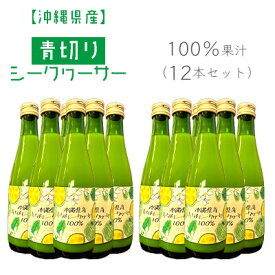 【ふるさと納税】沖縄県産青切りシークヮーサー100％果汁（12本セット）