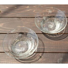 【ふるさと納税】 【伝統工芸】ガラス工房雫　水玉泡小鉢2個セット