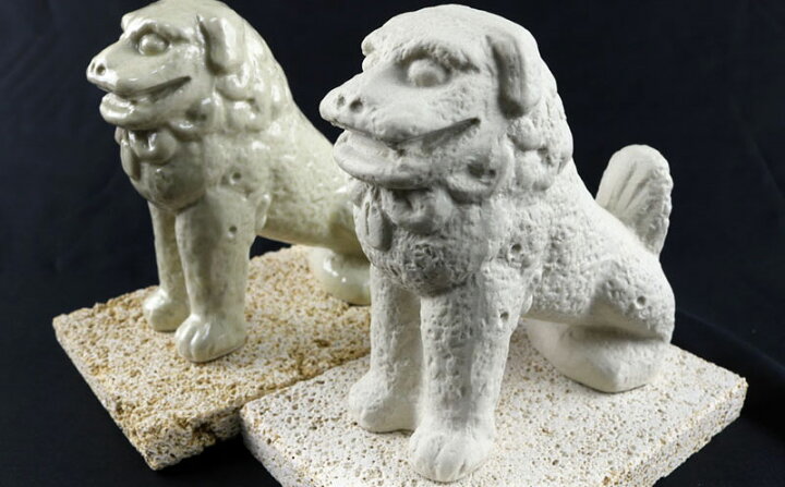 楽天市場】【ふるさと納税】富盛の石彫大獅子【レプリカ】2体セット 