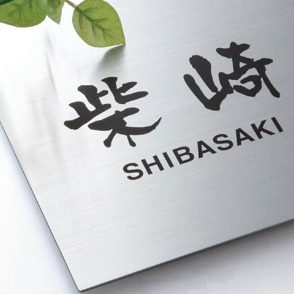 福彫 表札 ステンレス 戸建 おすすめ クール モダン シンプル 福彫 【STAINLESS ステンレスドライエッチング】おしゃれ ネーム プレート オーダーメイド
