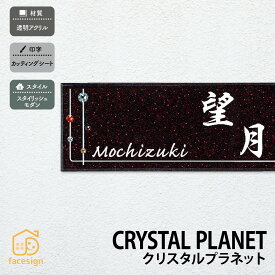 丸三タカギ 表札 ステンレス アクリル 戸建 かわいい カジュアル カッティングシート 丸三タカギ 【クリスタルプラネット】おしゃれ ネーム プレート オーダーメイド