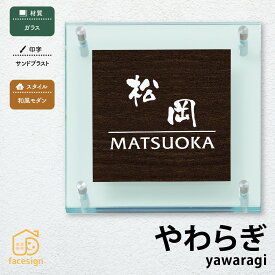 丸三タカギ 表札 ガラス 戸建 かわいい おすすめ サンドブラスト 丸三タカギ 【やわらぎ】おしゃれ ネーム プレート オーダーメイド