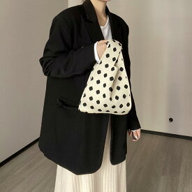 【 在庫一掃SALE 】 バッグ かばん 鞄 レディース 小さめ ニットバッグ マルシェバック エコバック 韓国雑貨 おしゃれ トートバッグ ミニバック ミニトートバッグ トート ボーダー ドット 水玉 柄 サブバッグ マルシェトート