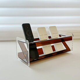 リモコンラック リモコン収納 リモコンスタンド リモコンホルダー 卓上 リビング小物 スマホスタンド タブレット収納 小物入れ 小物収納 収納 クリア 韓国雑貨 韓国インテリア 北欧 おしゃれ オブジェ インテリア 雑貨