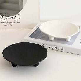 トレー トレイ アクセサリートレイ 小物収納 小物置き 陶器 モノトーン アクセサリートレー 収納 小物入れ インテリアトレイ おしゃれ シルバー 韓国 雑貨 シンプル ＜ モノトーン特集 ＞