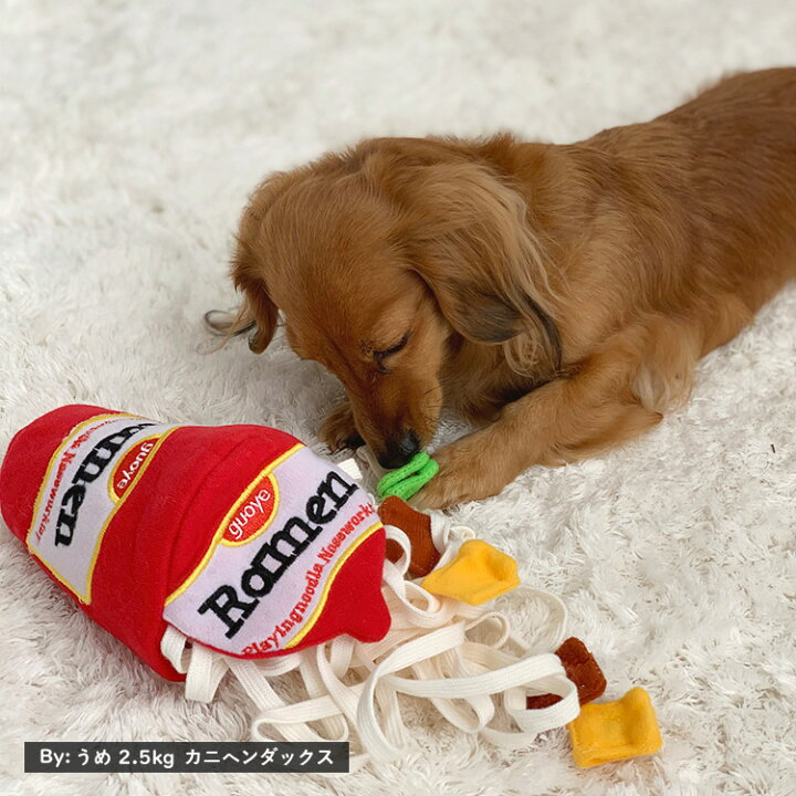 楽天市場 犬 玩具 おもちゃ ノーズワーク 知育玩具 知育トイ ラーメン らーめん 拉麺 ストレス発散 嗅覚トレーニング お散歩 ペットグッズ ペット用品 犬用品 猫用品 ラーメン ドッグ トイ ハピデジ Happy Days Joint