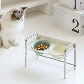 【 再販 】犬用 猫用 フードボウル 餌皿 食器 エサ皿 えさ入れ ペット用 フードボール 洗える セラミック 組み立て簡単 餌台 電子レンジ対応 食洗器対応 高さ調節 傾斜 斜め スタンド 高さがある かわいい ペットグッズ ペット用品 犬用品 猫用品