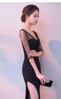 即納ロングドレスキャバドレスキャバワンピセクシーなレース切替せサイドスリットデザインストレッチロングドレスストレッチロングドレスフォーマルドレスパーティードレス