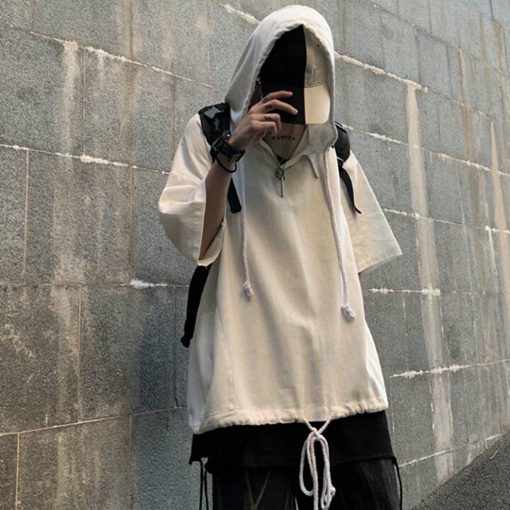 楽天市場 パーカー メンズ 七分袖プルパーカー フード付き プルオーバー パーカー トップス スポーティー Tシャツ ポケット付き 七分袖 リラックス 無地 個性的 薄手 韓国スタイル スタイリシュ 快適 カジュアル 夏新作 Fast Fashion