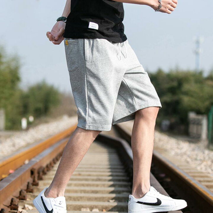 楽天市場 ハーフパンツ メンズ ショートパンツ 短パン パンツ 薄手 薄手パンツ 五分丈パンツ 無地 イージーパンツ スウェットパンツ 通気性 ウエストゴム ゆるパンツ ゆったり お洒落 カジュアル リゾート ボトムス 夏物 夏新作 Fast Fashion