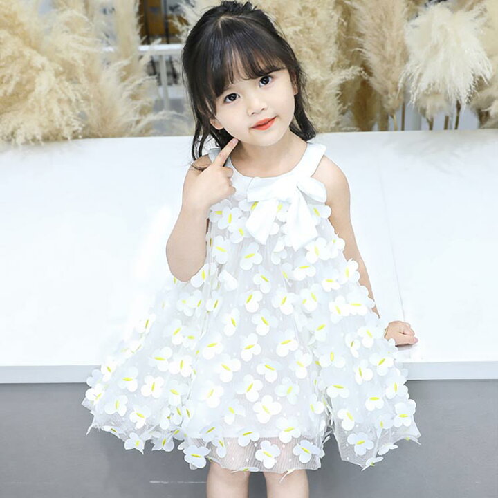 楽天市場】ワンピース 子供服 ノースリーブ 夏ワンピース チュール 