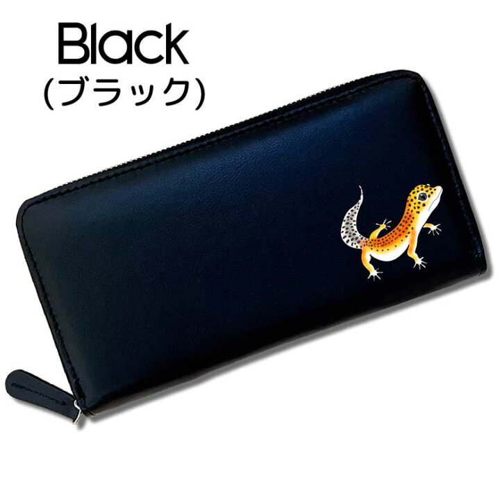 楽天市場】Fave ヒョウモントカゲモドキ 羊革 ラウンドファスナー 長 