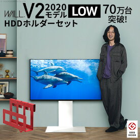 テレビ台 WALL 壁寄せ テレビスタンド 32型～60型対応 V2 ロータイプ 2020モデル+HDDホルダーセット