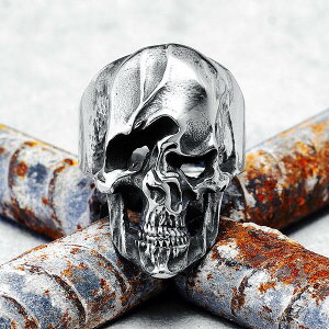 【送料無料】 指輪 リング スカル スケルトン メンズ 男性 ステンレス スティール 双曲線 ロック ヒップホップ ポリッシュ フィニッシュ バイカー ハイ 彼氏 ジュエリー ベスト ギフト 14号 16