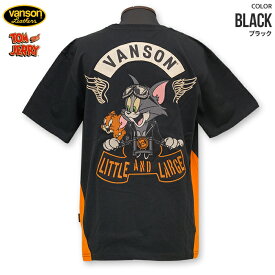 VANSON バンソン トムとジェリー コラボ サイド切り替え 半袖Tシャツ