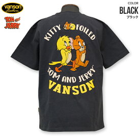 VANSON バンソン トムとジェリー コラボ KITTY FOLED 半袖Tシャツ