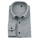 ワイシャツ メンズ ボタンダウン 長袖 形態安定 シャツ ドレスシャツ ビジネス ノーマル スリム yシャツ カッターシャツ 定番 ストライプ ドビー 織柄 おしゃれ シンプル 制服 結婚式 大きいサイズ gb1515