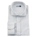 ワイシャツ メンズ ホリゾンタル ワイド 長袖 形態安定 シャツ ドレスシャツ ビジネス ノーマル スリム yシャツ カッターシャツ 定番 ストライプ ドビー おしゃれ シンプル 制服 結婚式 大きいサイズ gh1508