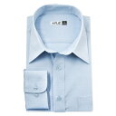 ワイシャツ 長袖 メンズ 形態安定 レギュラーカラー サックス 水色 ドレスシャツ Yシャツ カッターシャツ ビジネス 大きいサイズ スリム おしゃれ / gr3051