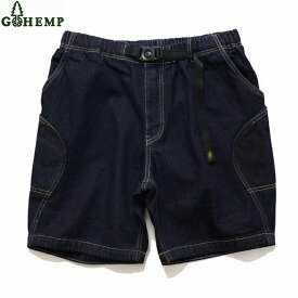 【送料無料】【MEN'S】GOHEMP （ゴーヘンプ）HIGH EXPLORER SHORTS (ONE WASH)エキスプローラショーツ 年間を通して着用しやすい程よい厚みのGOHEMPオリジナルヘンプコットンデニムを使用したサイドのポケットが特徴のデニム短パン 2022 SPRING & SUMMER 2ND COLLECTION