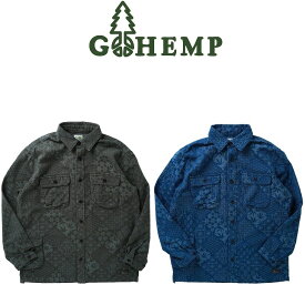 【送料無料】【MEN'S】GOHEMP ゴーヘンプ YETI BASIC SHIRTS イエティベーシックシャツ ヘンプとコットンから成る肌触りに優れた質感とアクセントとなる独特な凹凸感が特徴 着込むほどに味わいが増し経年変化が楽しめる ゆとりを持たせた着回しのきくベーシックシルエット